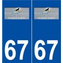 67 Mundolsheim logo autocollant plaque stickers ville