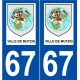 67 Mutzig logo autocollant plaque stickers ville