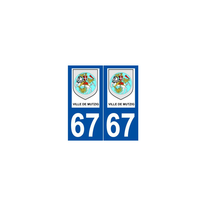 67 Mutzig logo autocollant plaque stickers ville