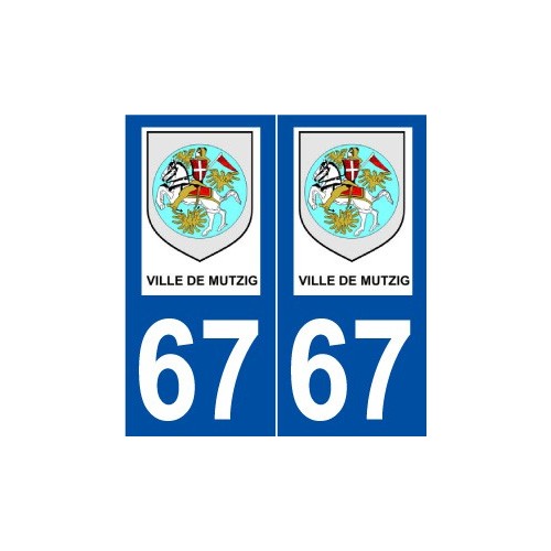 67 Mutzig logo autocollant plaque stickers ville