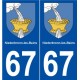 67 Niederbronn-les-Bains blason autocollant plaque stickers ville
