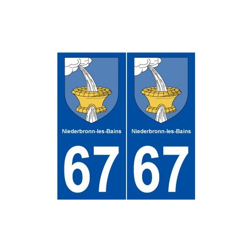 67 Niederbronn-les-Bains blason autocollant plaque stickers ville