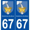 67 Niederbronn-les-Bains blason autocollant plaque stickers ville