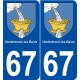 67 Niederbronn-les-Bains blason autocollant plaque stickers ville