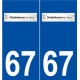 67 Niederbronn-les-Bains logo autocollant plaque stickers ville