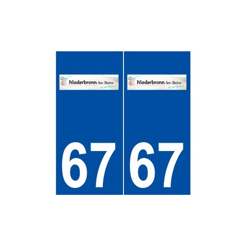 67 Niederbronn-les-Bains logo autocollant plaque stickers ville