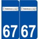 67 Niederbronn-les-Bains logo autocollant plaque stickers ville