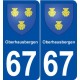 67 Oberhausbergen blason autocollant plaque stickers ville