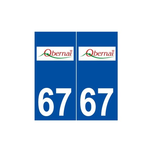 67 Obernai logo autocollant plaque stickers ville