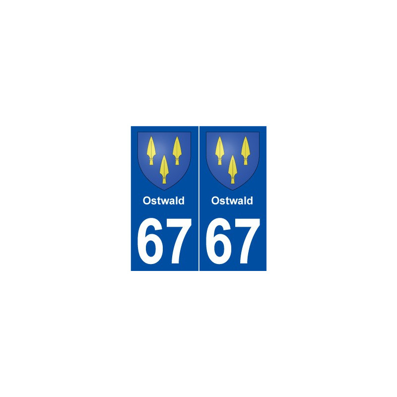 67 Ostwald blason autocollant plaque stickers ville