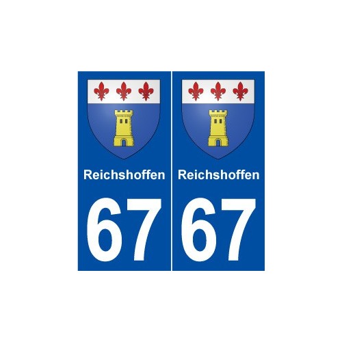 67 Reichshoffen blason autocollant plaque stickers ville