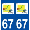 67 Reichshoffen logo autocollant plaque stickers ville