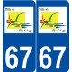 67 Reichshoffen logo autocollant plaque stickers ville