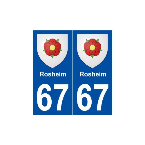 67 Rosheim blason autocollant plaque stickers ville
