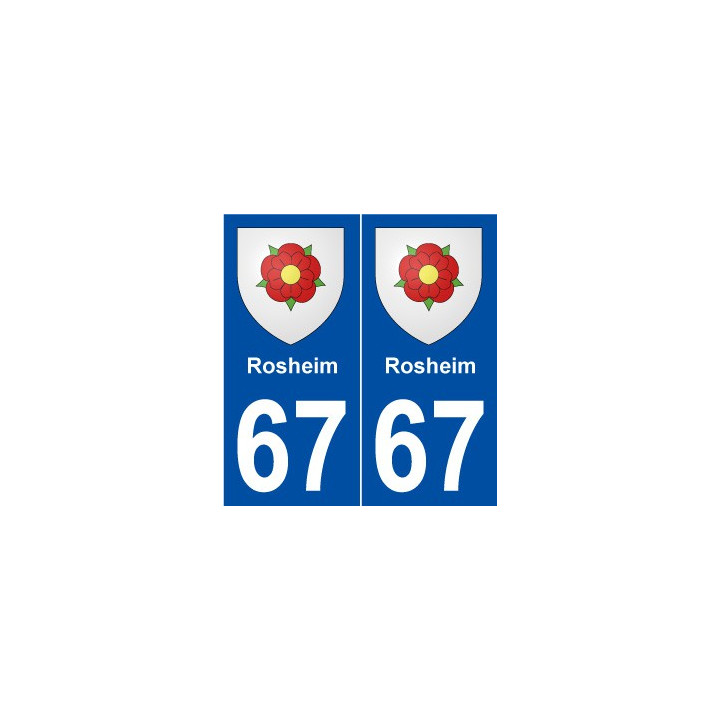 67 Rosheim blason autocollant plaque stickers ville