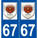 67 Rosheim logo autocollant plaque stickers ville