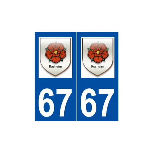67 Rosheim logo autocollant plaque stickers ville