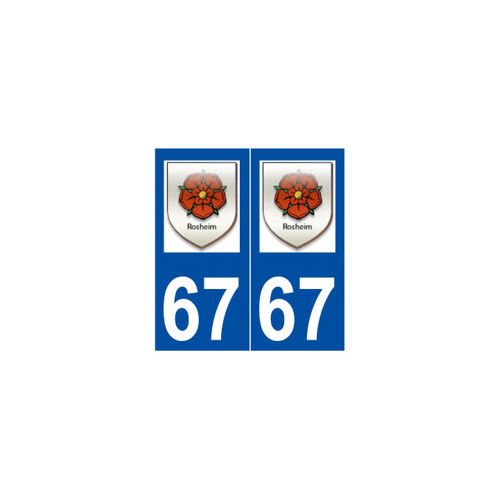 67 Rosheim logo autocollant plaque stickers ville