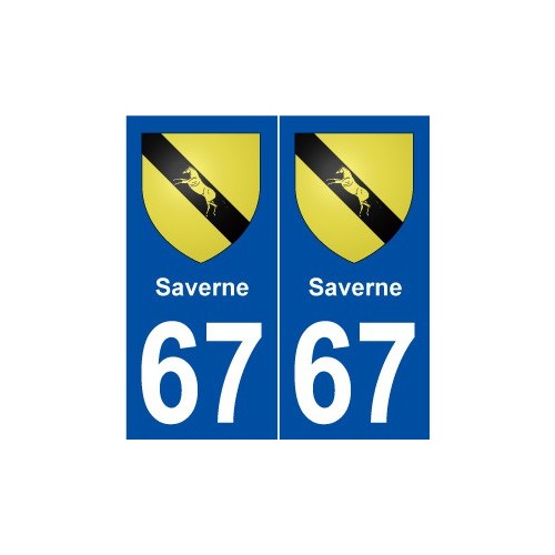 67 Saverne blason autocollant plaque stickers ville