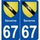 67 Saverne blason autocollant plaque stickers ville