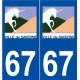 67 Saverne logo autocollant plaque stickers ville