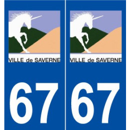 67 Saverne logo autocollant plaque stickers ville