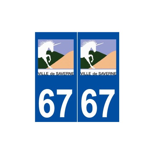 67 Saverne logo autocollant plaque stickers ville