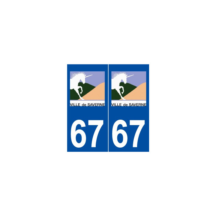 67 Saverne logo autocollant plaque stickers ville