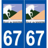 67 Saverne logo autocollant plaque stickers ville