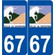 67 Saverne logo autocollant plaque stickers ville
