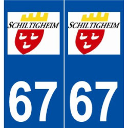 67 Schiltigheim logo autocollant plaque stickers ville