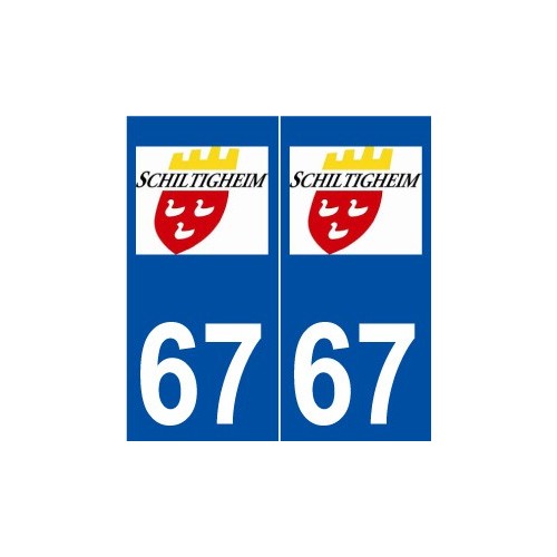 67 Schiltigheim logo autocollant plaque stickers ville