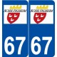 67 Schiltigheim logo autocollant plaque stickers ville