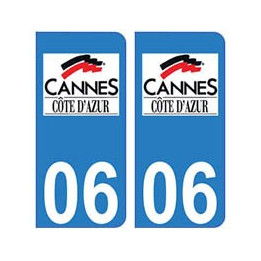 06 Cannes ville autocollant plaque