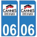 06 Cannes ville autocollant plaque