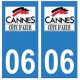 06 Cannes logo  autocollant plaque stickers ville