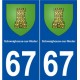 67 Schweighouse-sur-Moder blason autocollant plaque stickers ville