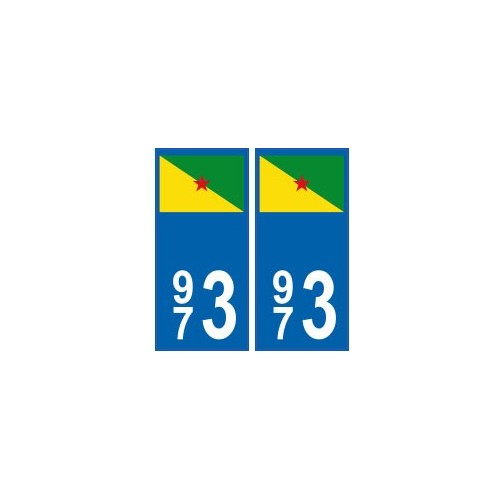 973 Guyane autocollant plaque blason armoiries stickers département