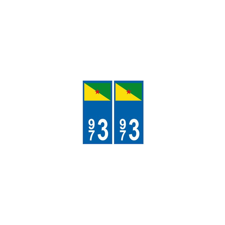 973 Guyane autocollant plaque blason armoiries stickers département