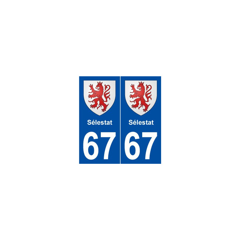 67 Sélestatr blason autocollant plaque stickers ville