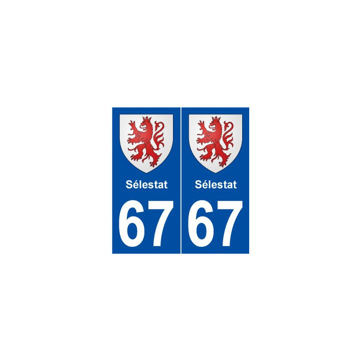 67 Sélestatr blason autocollant plaque stickers ville