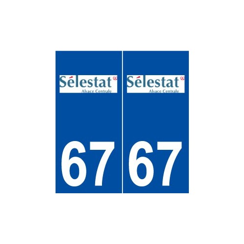 67 Sélestat logo autocollant plaque stickers ville