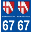 67 Souffelweyersheim blason autocollant plaque stickers ville