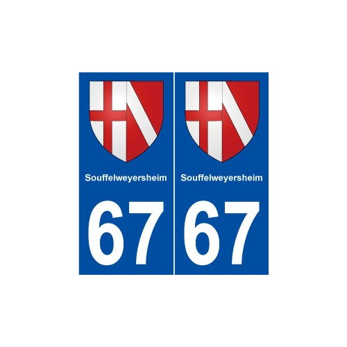 67 Souffelweyersheim blason autocollant plaque stickers ville