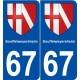 67 Souffelweyersheim blason autocollant plaque stickers ville