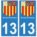13 Aix-en-Provence ville autocollant plaque