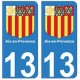 13 Aix-en-Provence ville autocollant plaque
