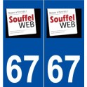 67 Souffelweyersheim logo autocollant plaque stickers ville