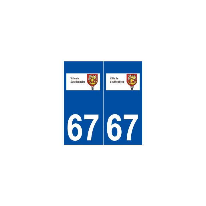 67 Soufflenheim logo autocollant plaque stickers ville