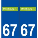 67 Strasbourg logo autocollant plaque stickers ville